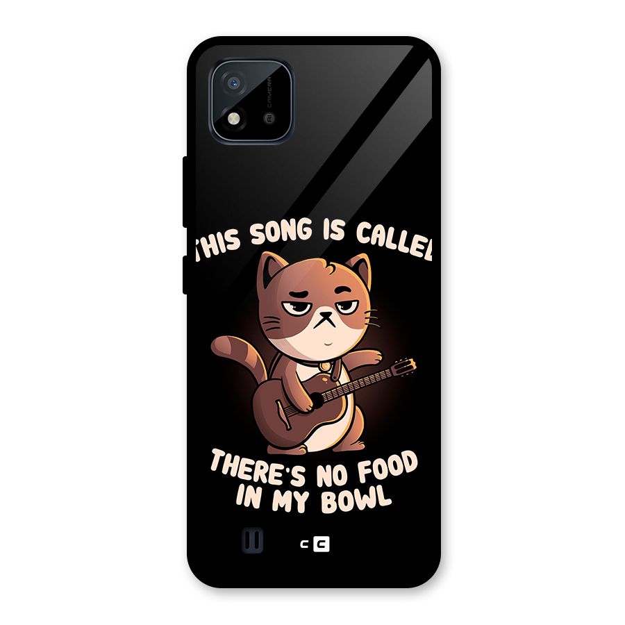 No Food in My Bowl Cat Glass Back Case for Realme C11 2021