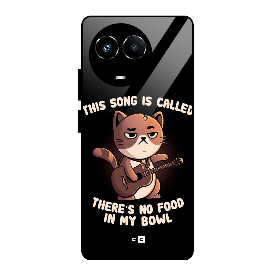 No Food in My Bowl Cat Glass Back Case for Realme Narzo 60X