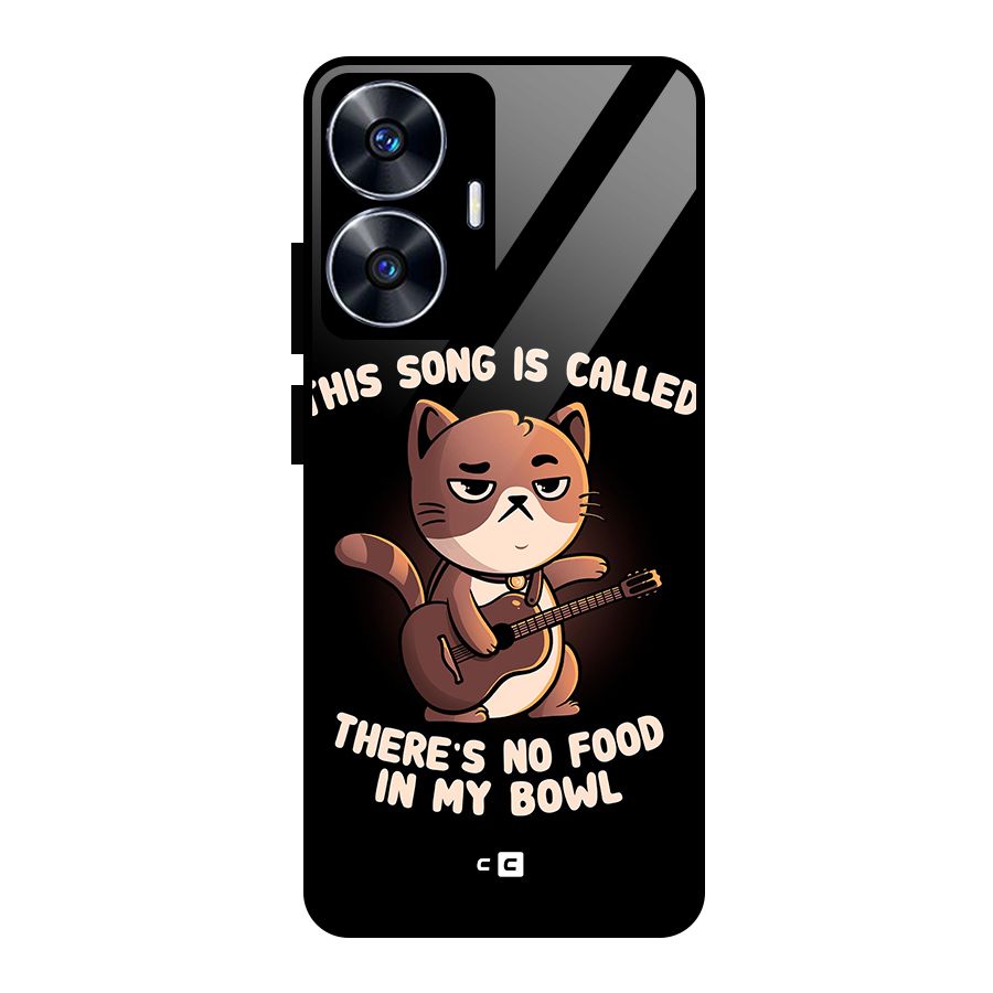 No Food in My Bowl Cat Glass Back Case for Realme Narzo N55