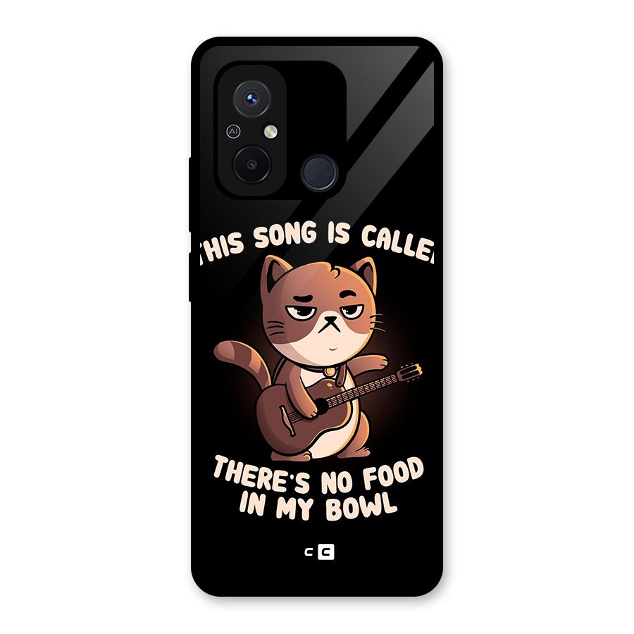 No Food in My Bowl Cat Glass Back Case for Redmi 12C