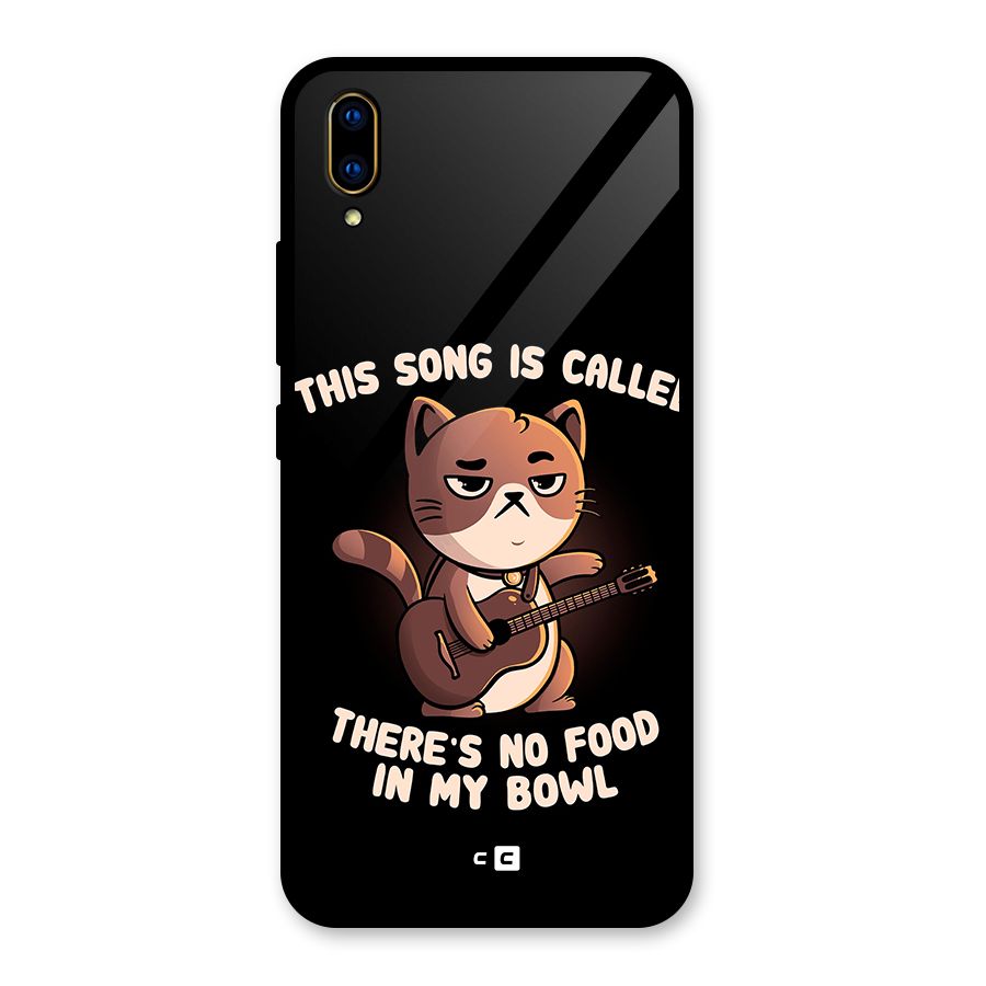 No Food in My Bowl Cat Glass Back Case for Vivo V11 Pro