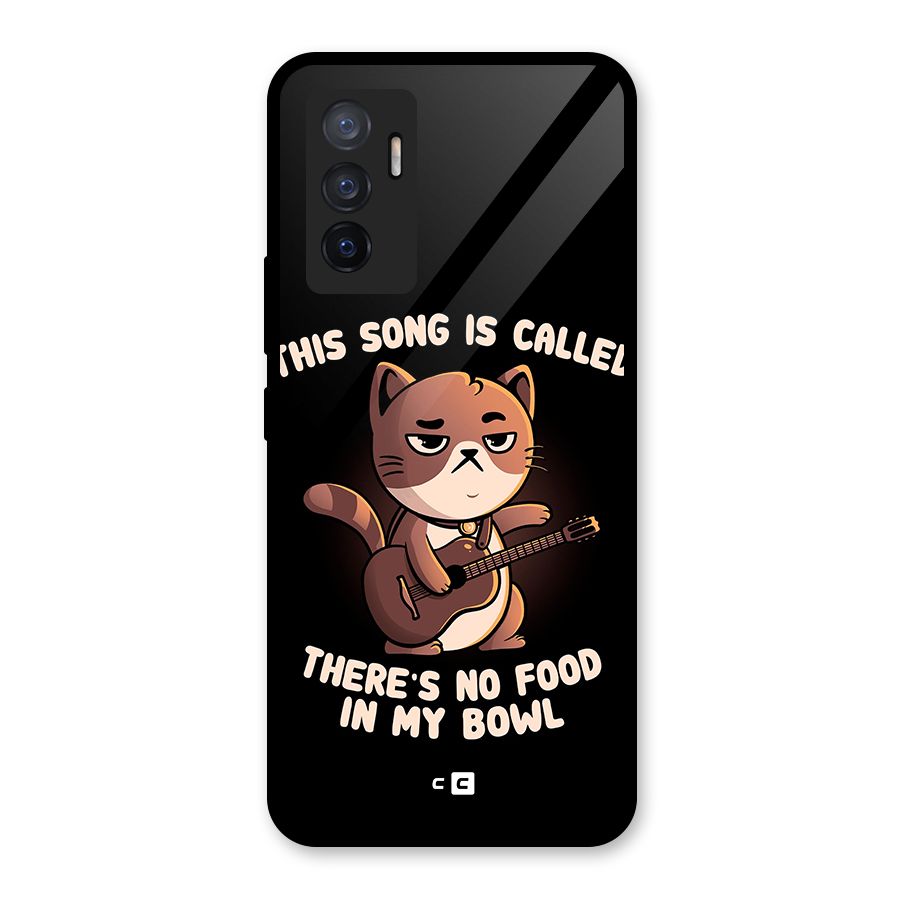 No Food in My Bowl Cat Glass Back Case for Vivo V23e