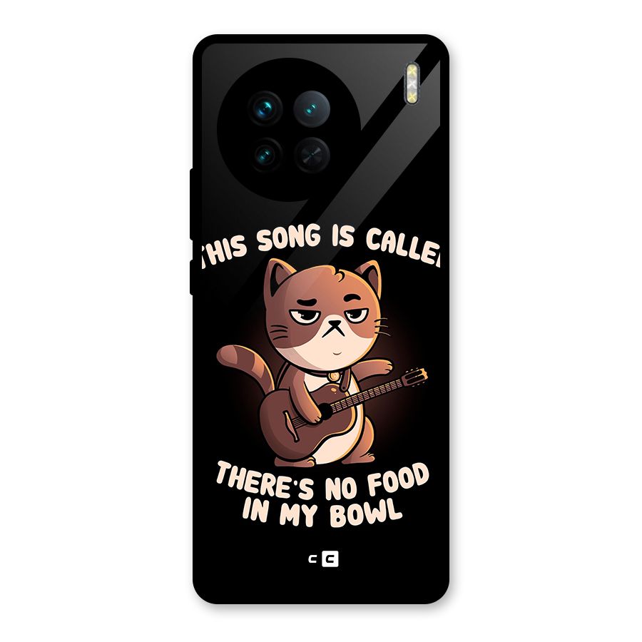 No Food in My Bowl Cat Glass Back Case for Vivo X90
