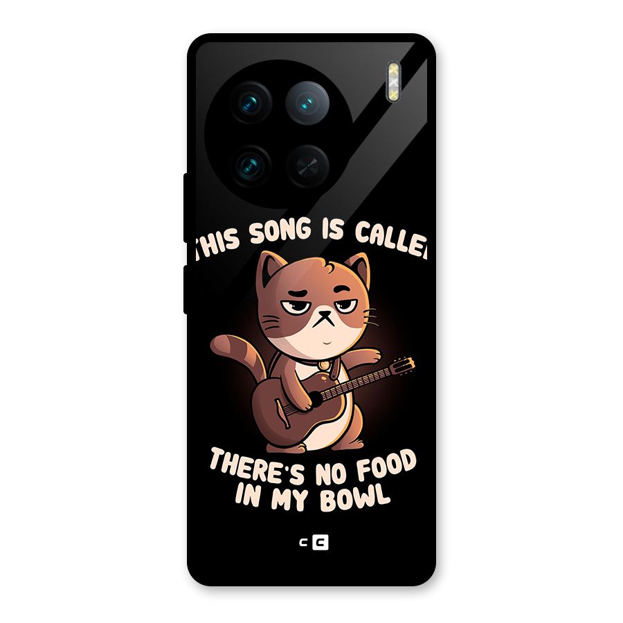 No Food in My Bowl Cat Glass Back Case for Vivo X90 Pro