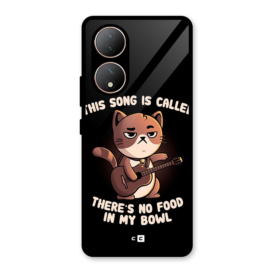 No Food in My Bowl Cat Glass Back Case for Vivo Y100A
