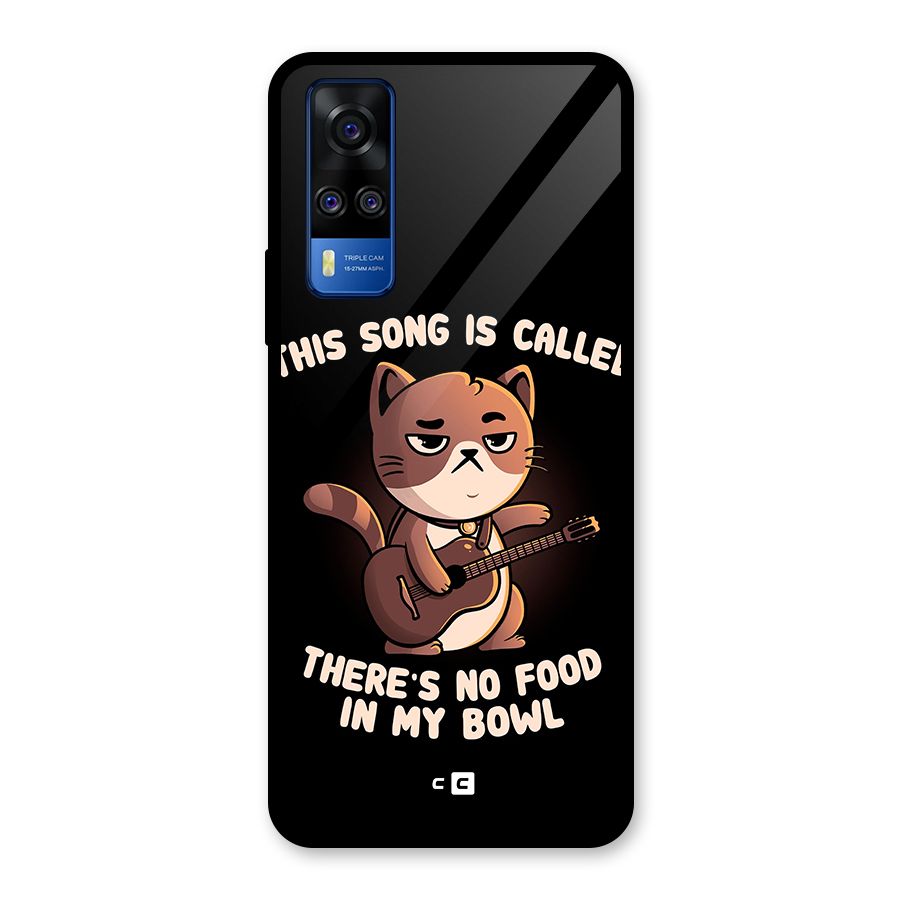 No Food in My Bowl Cat Glass Back Case for Vivo Y31