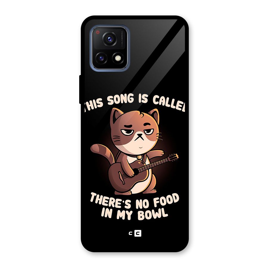 No Food in My Bowl Cat Glass Back Case for Vivo Y72 5G