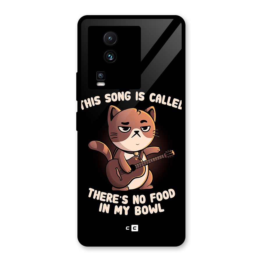 No Food in My Bowl Cat Glass Back Case for Vivo iQOO Neo 7 Pro
