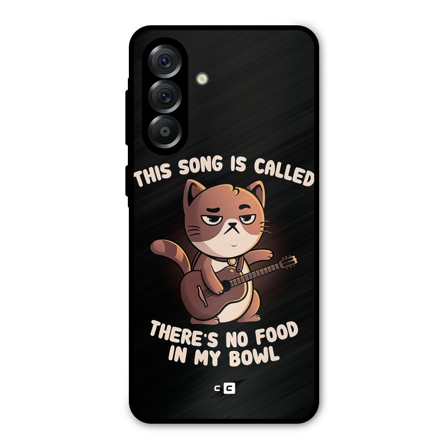 No Food in My Bowl Cat Metal Back Case for Galaxy A36