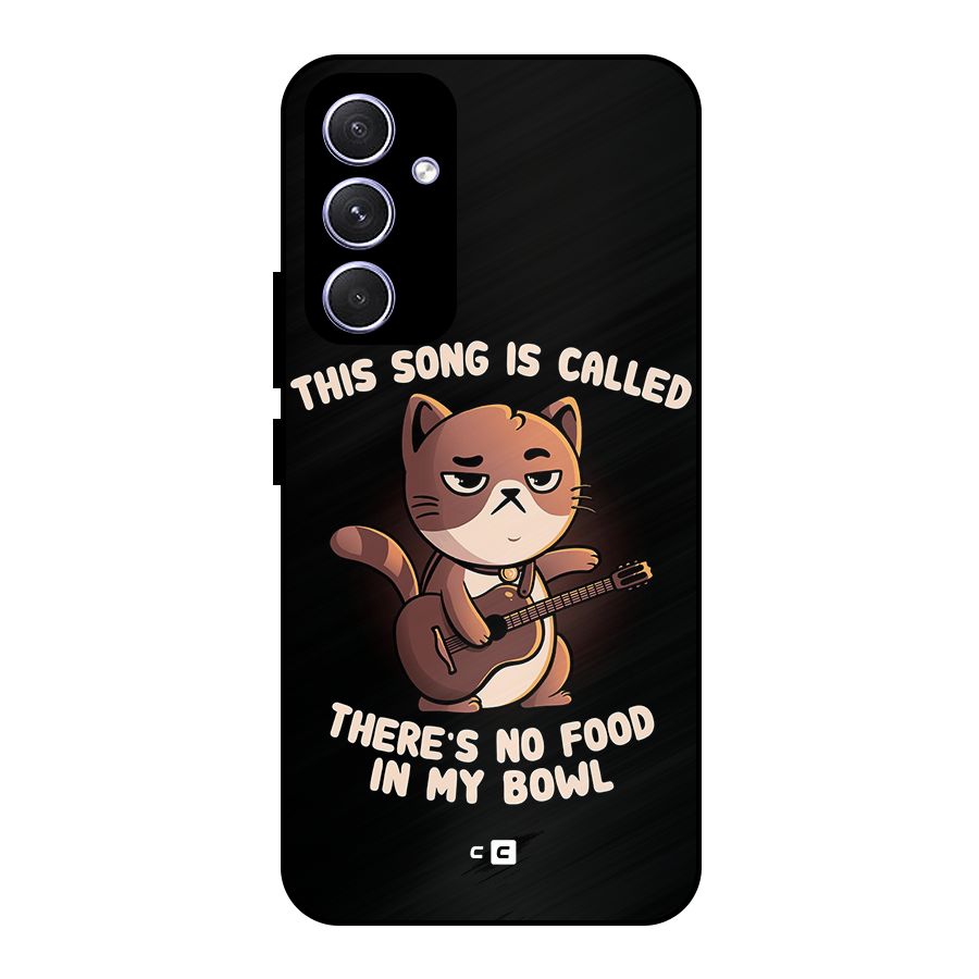 No Food in My Bowl Cat Metal Back Case for Galaxy A54