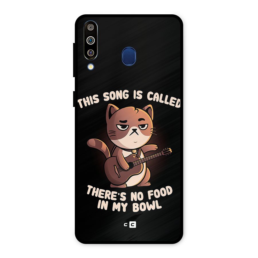 No Food in My Bowl Cat Metal Back Case for Galaxy M30