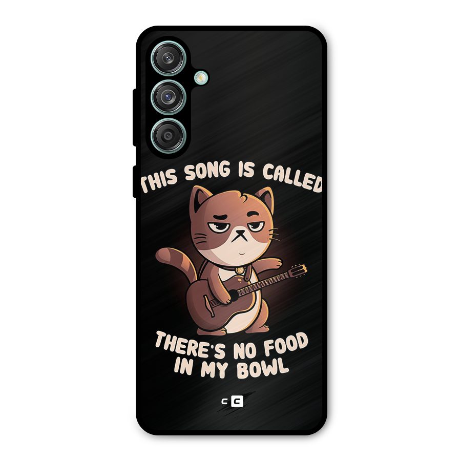 No Food in My Bowl Cat Metal Back Case for Galaxy M55 5G