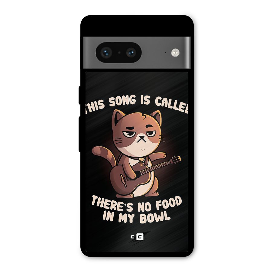 No Food in My Bowl Cat Metal Back Case for Google Pixel 7