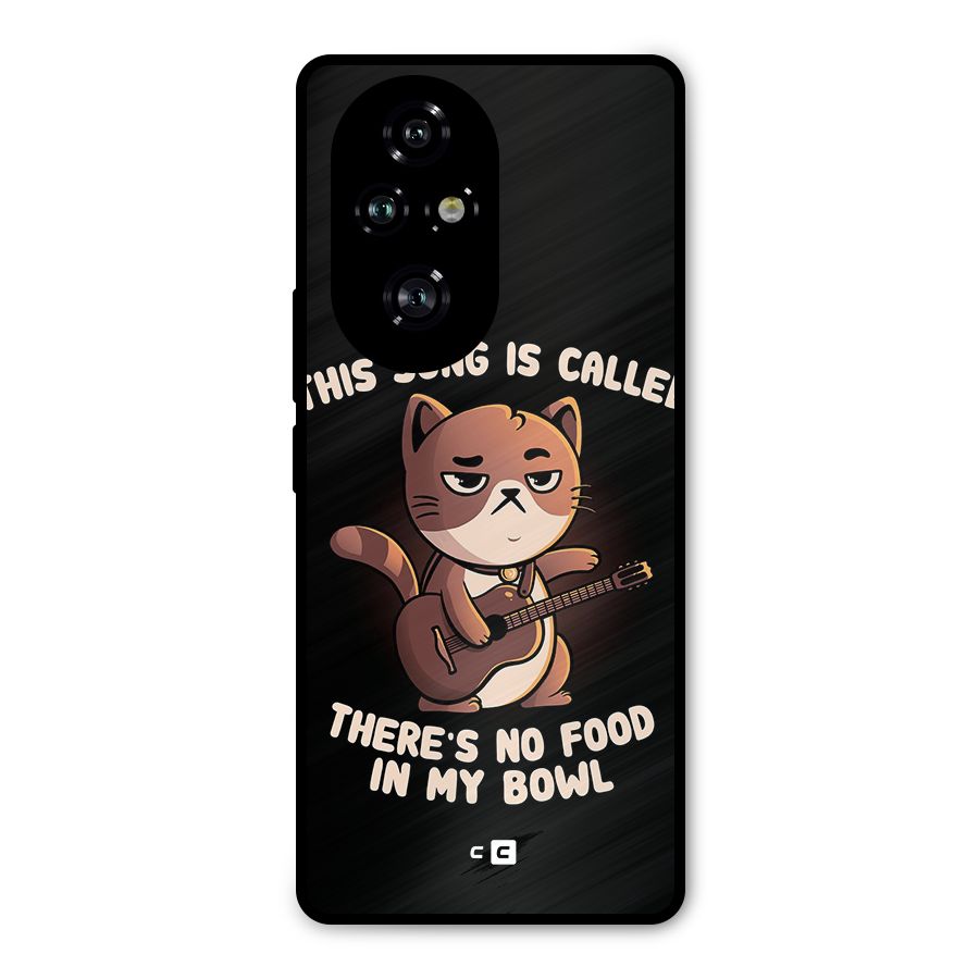 No Food in My Bowl Cat Metal Back Case for Honor 200 Pro