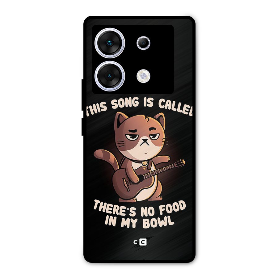 No Food in My Bowl Cat Metal Back Case for Infinix Zero 30 5G
