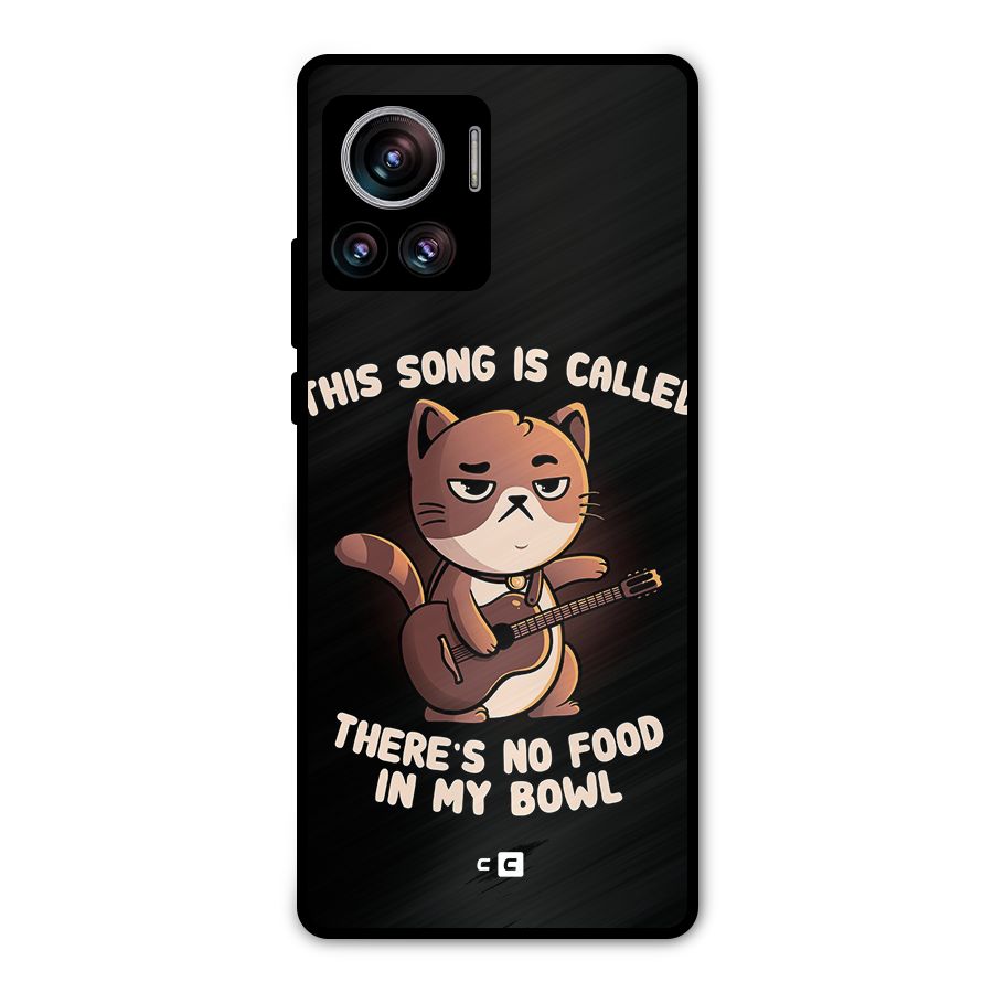 No Food in My Bowl Cat Metal Back Case for Motorola Edge 30 Ultra