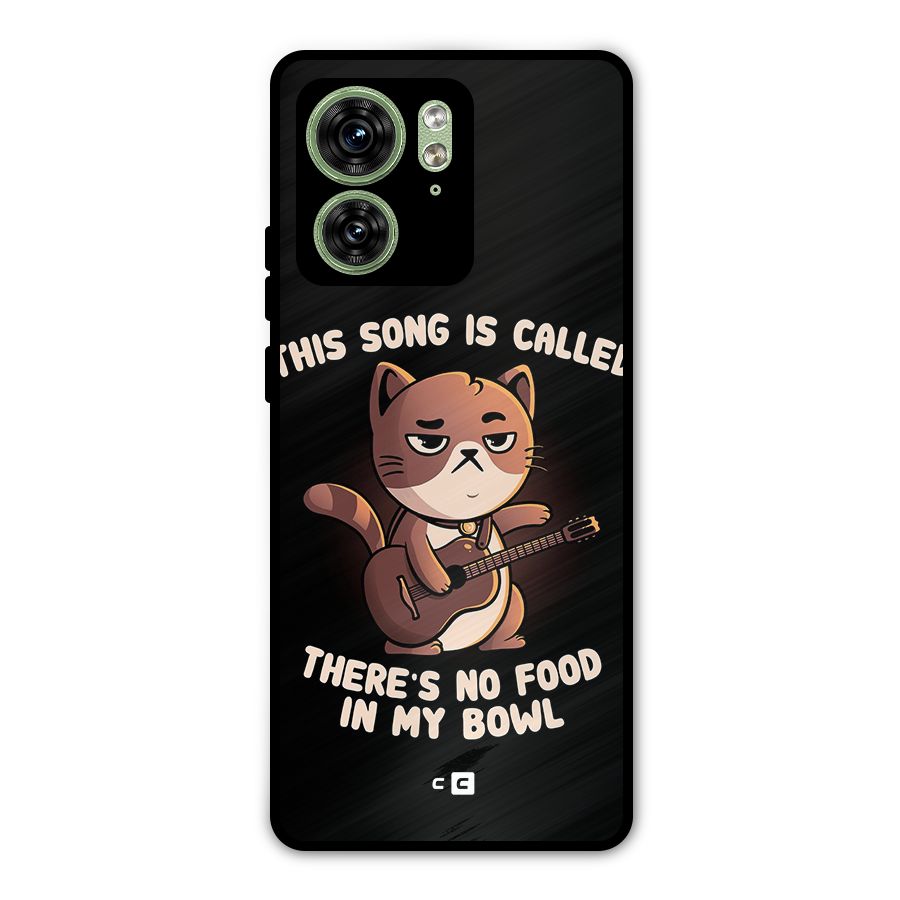 No Food in My Bowl Cat Metal Back Case for Motorola Edge 40 5G
