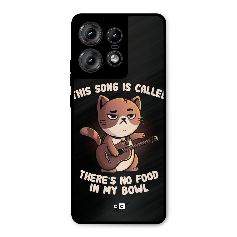 No Food in My Bowl Cat Metal Back Case for Motorola Edge 50 Pro