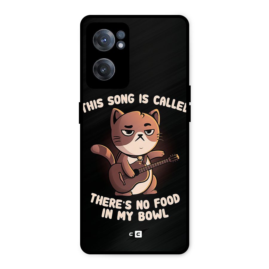 No Food in My Bowl Cat Metal Back Case for OnePlus Nord CE 2 5G