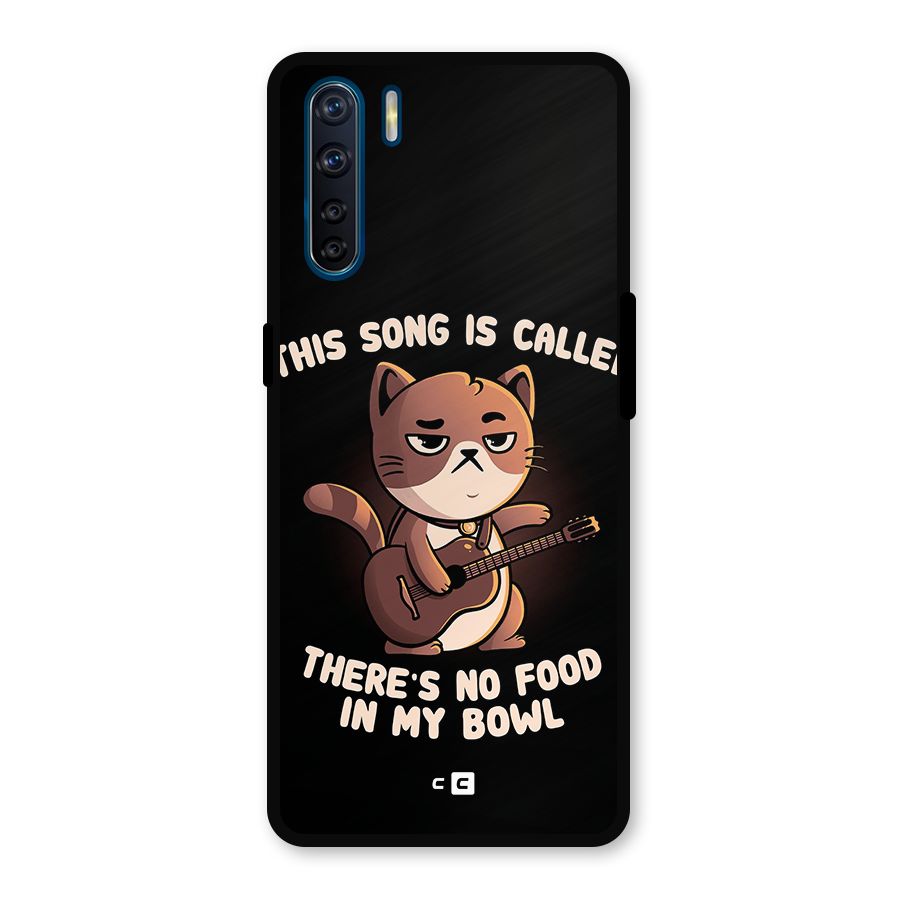 No Food in My Bowl Cat Metal Back Case for Oppo F15