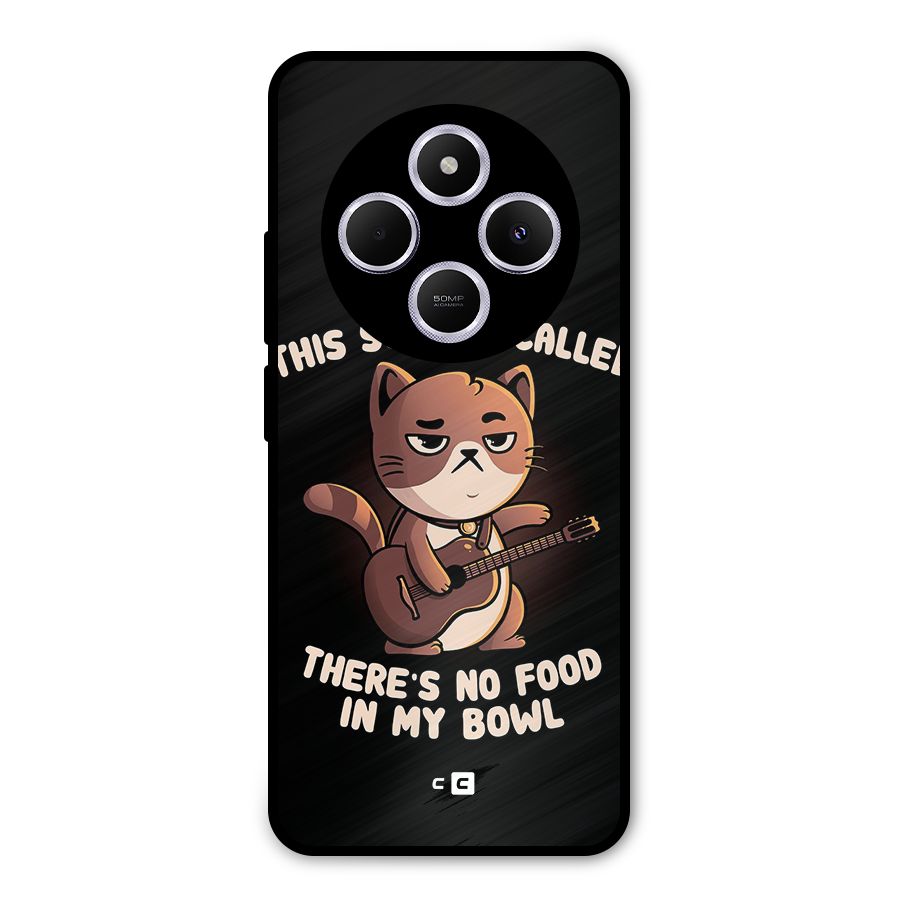 No Food in My Bowl Cat Metal Back Case for Poco M7