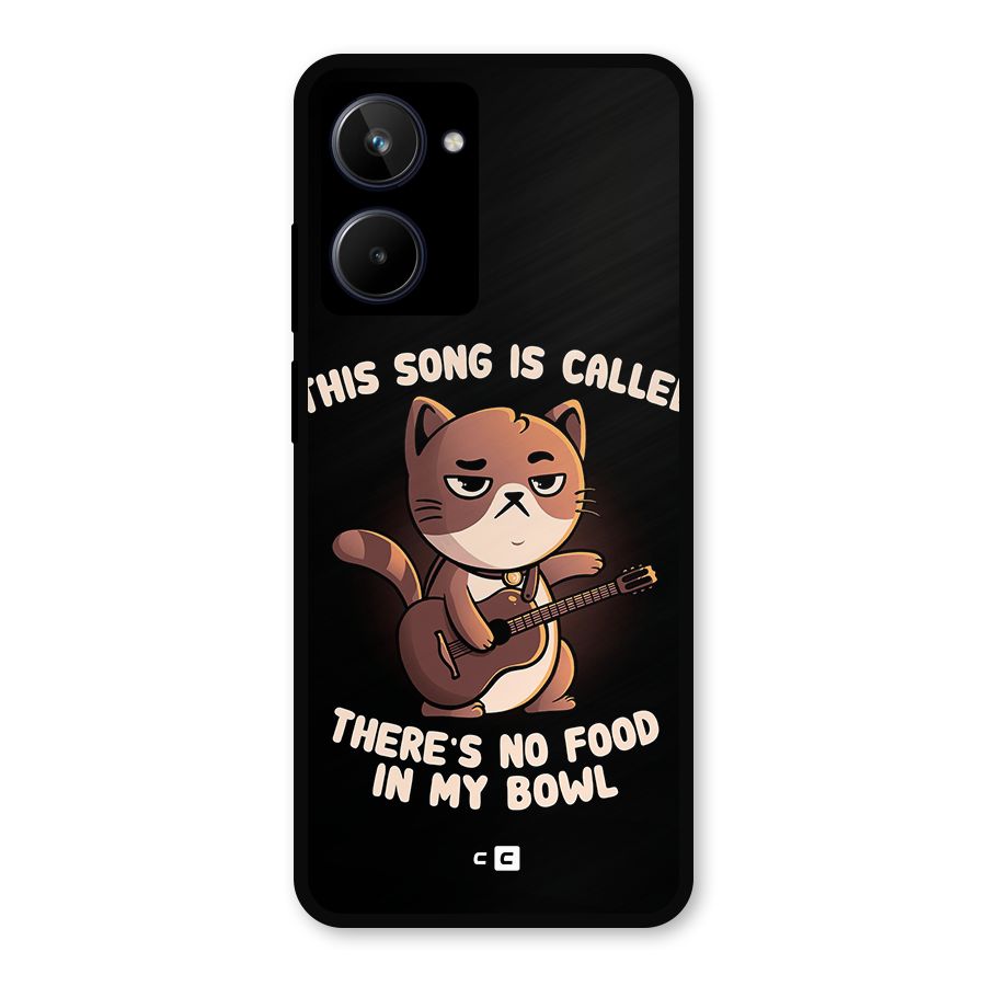 No Food in My Bowl Cat Metal Back Case for Realme 10