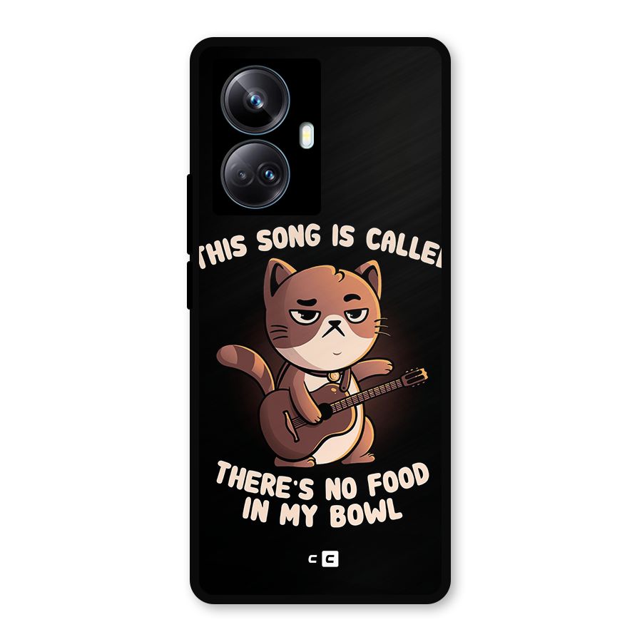 No Food in My Bowl Cat Metal Back Case for Realme 10 Pro Plus