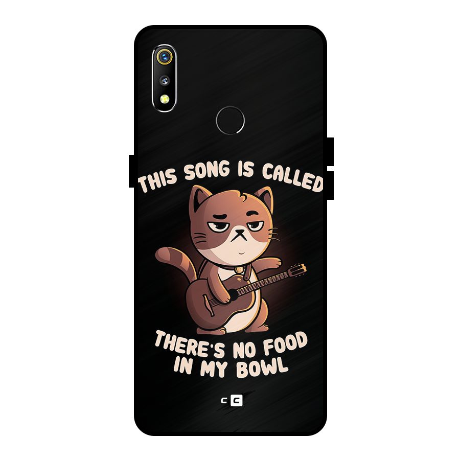 No Food in My Bowl Cat Metal Back Case for Realme 3