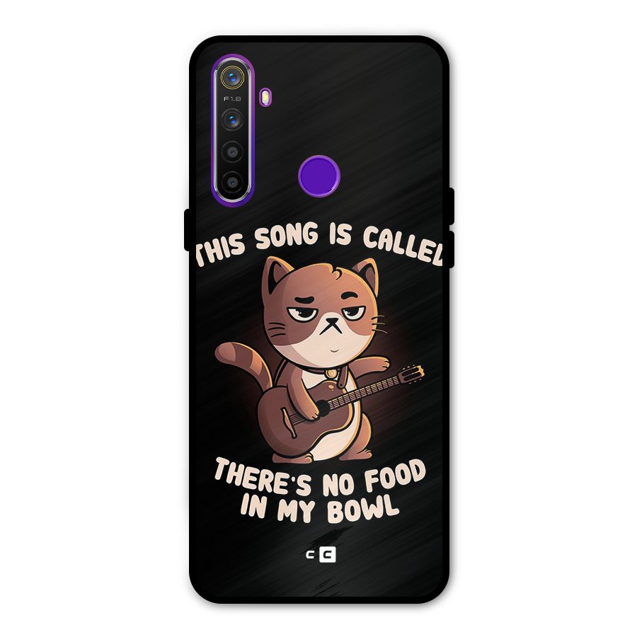 No Food in My Bowl Cat Metal Back Case for Realme 5