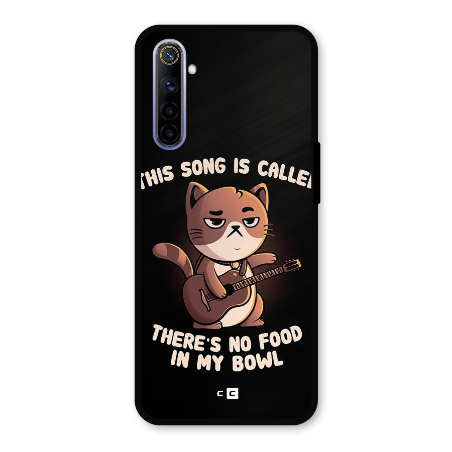 No Food in My Bowl Cat Metal Back Case for Realme 6i