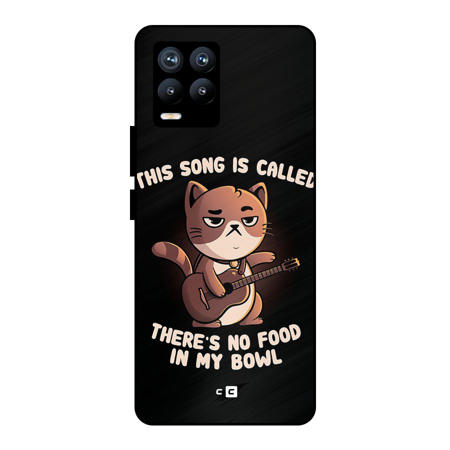 No Food in My Bowl Cat Metal Back Case for Realme 8 Pro