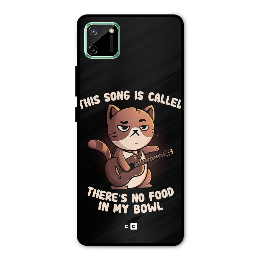 No Food in My Bowl Cat Metal Back Case for Realme C11