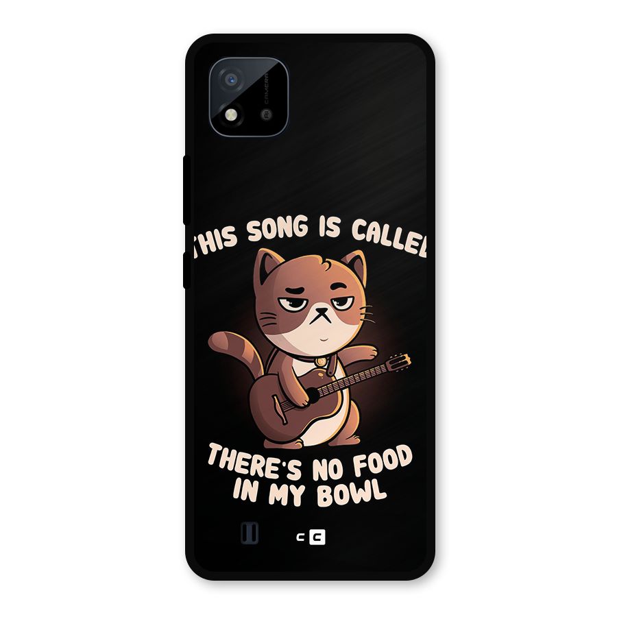 No Food in My Bowl Cat Metal Back Case for Realme C11 2021