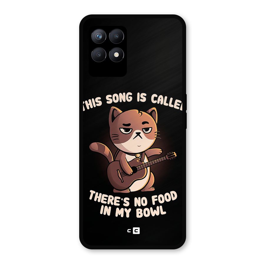 No Food in My Bowl Cat Metal Back Case for Realme Narzo 50