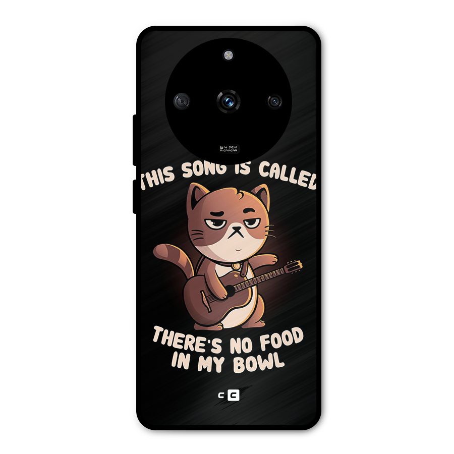 No Food in My Bowl Cat Metal Back Case for Realme Narzo 60 5G