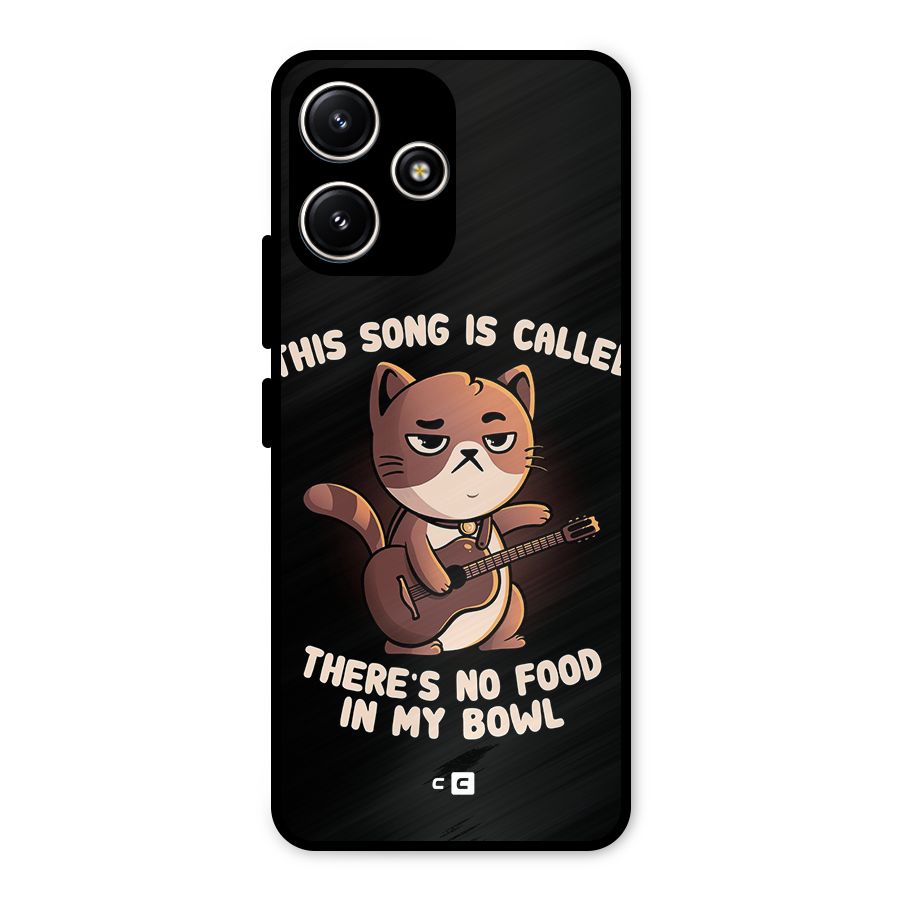 No Food in My Bowl Cat Metal Back Case for Redmi 12 5G