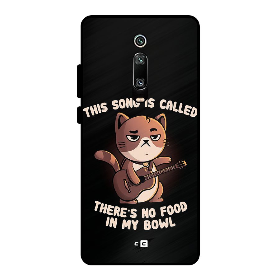 No Food in My Bowl Cat Metal Back Case for Redmi K20 Pro