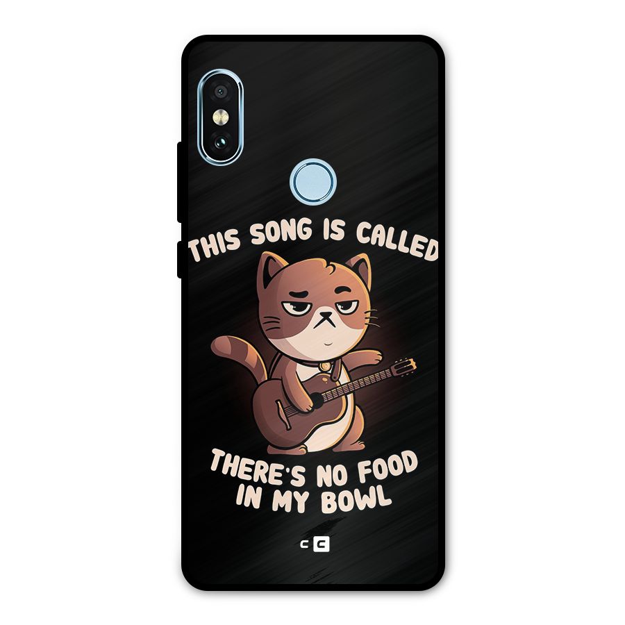 No Food in My Bowl Cat Metal Back Case for Redmi Note 5 Pro