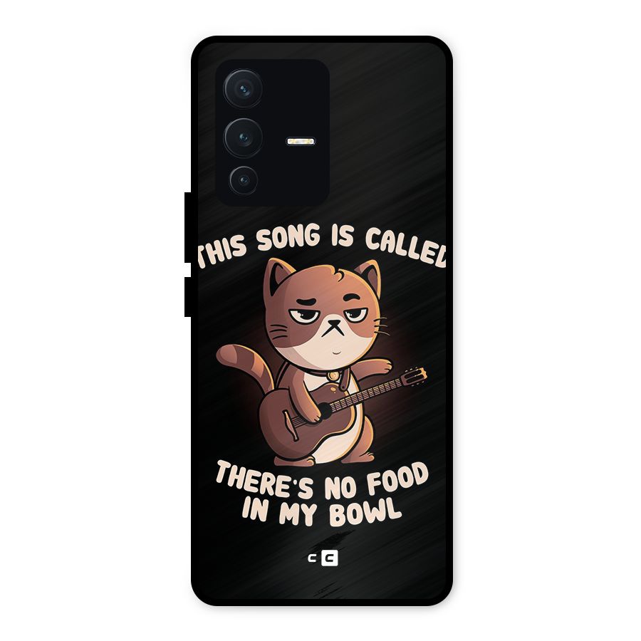 No Food in My Bowl Cat Metal Back Case for Vivo V23 5G