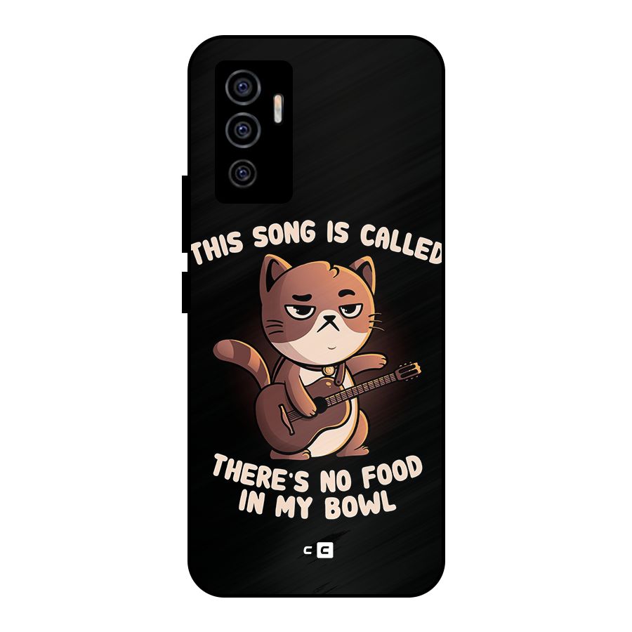 No Food in My Bowl Cat Metal Back Case for Vivo V23e