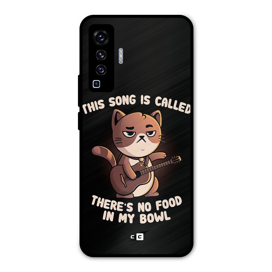 No Food in My Bowl Cat Metal Back Case for Vivo X50