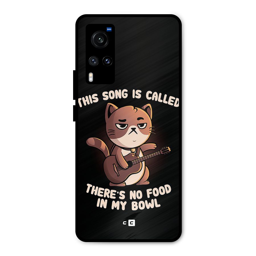 No Food in My Bowl Cat Metal Back Case for Vivo X60