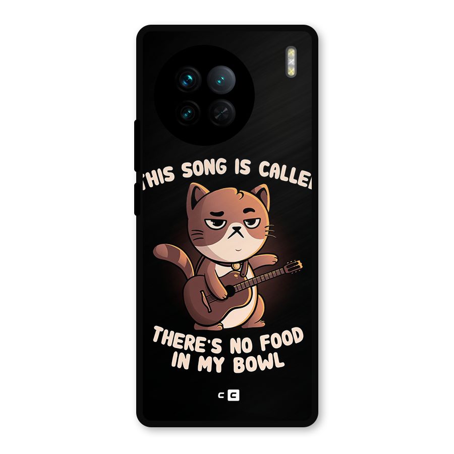 No Food in My Bowl Cat Metal Back Case for Vivo X90