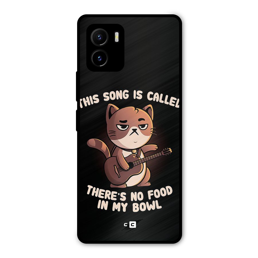 No Food in My Bowl Cat Metal Back Case for Vivo Y15s