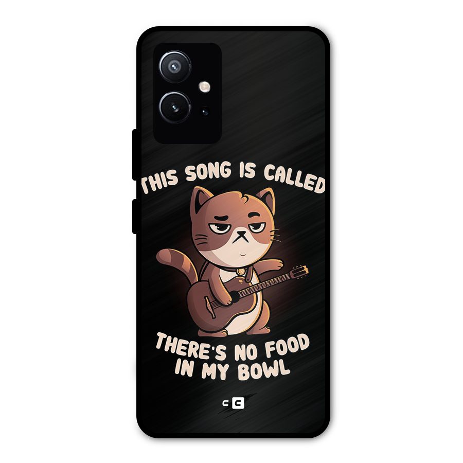 No Food in My Bowl Cat Metal Back Case for Vivo Y75 5G