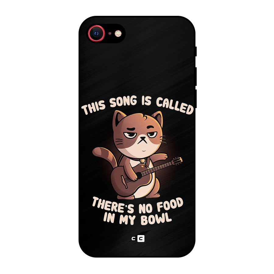 No Food in My Bowl Cat Metal Back Case for iPhone 7