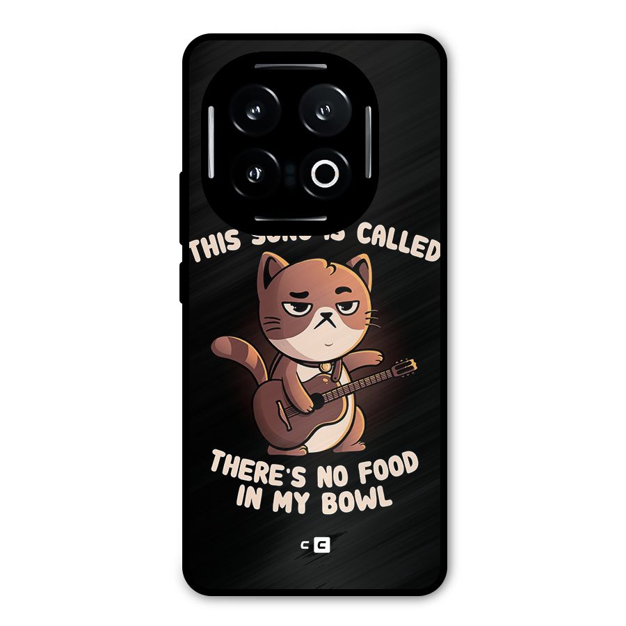 No Food in My Bowl Cat Metal Back Case for iQOO 13