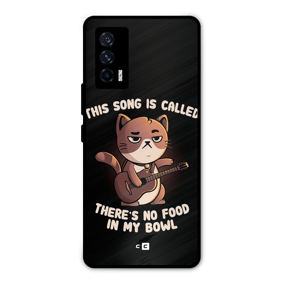 No Food in My Bowl Cat Metal Back Case for iQOO 7 5G