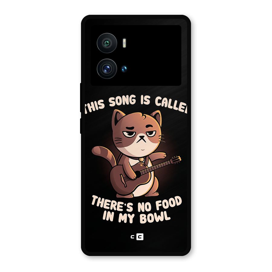 No Food in My Bowl Cat Metal Back Case for iQOO 9 Pro