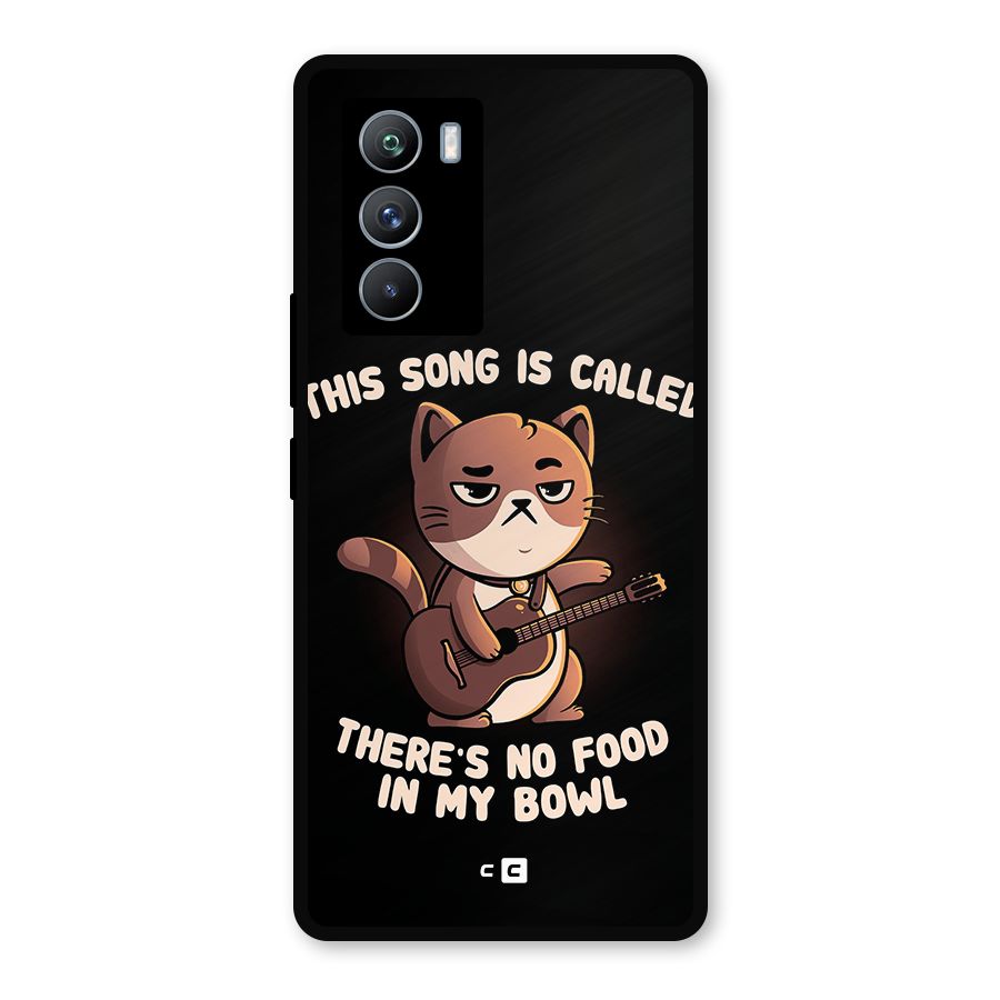 No Food in My Bowl Cat Metal Back Case for iQOO 9 SE